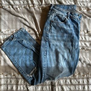 American Eagle Woman’s Strigid Ripped Mom Jeans Size 12